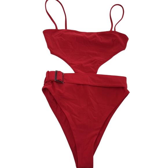 Camila Coelho Swimsuit Womens XS Red Paulista One Piece Cutout Monokini Swimwear - Picture 3 of 10